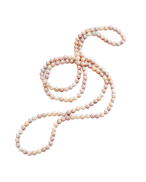 5mm Pastel Pearl Rope Necklace