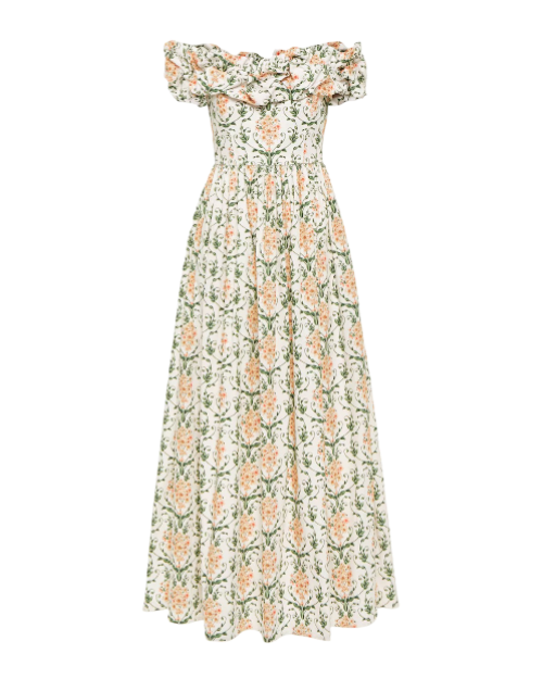 Espliego cotton floral maxi dress