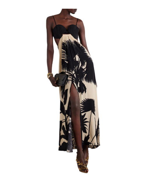 silk crepe de chine maxi dress