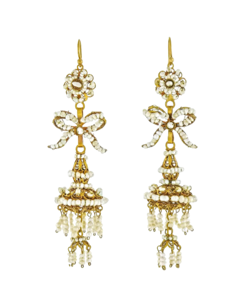 Antique Pearl Chandelier Earrings